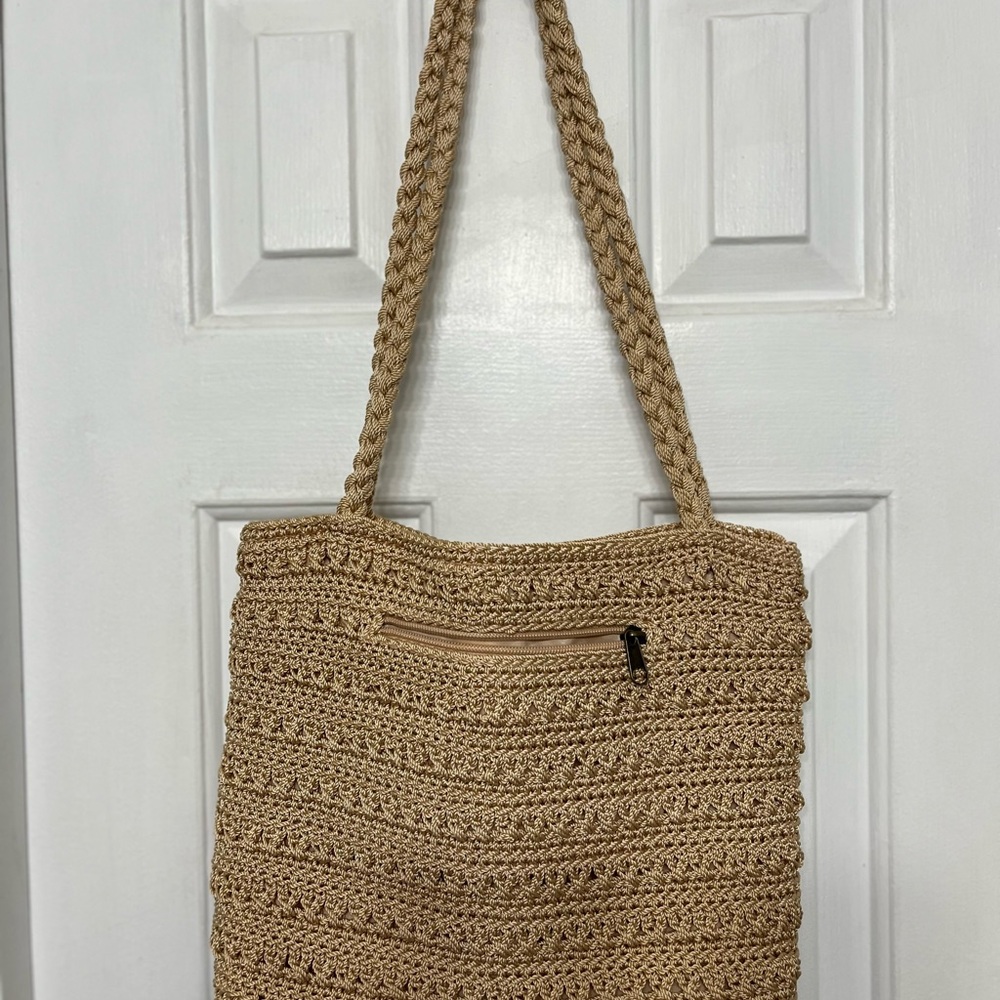 Croft & Barrow Beige Woven Tote Bag
